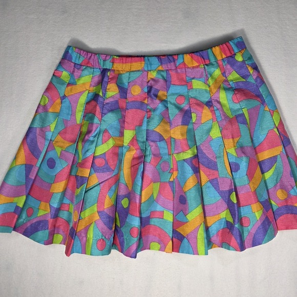 Vintage Lily's of Beverly Hills Tennis Style Golf Skirt Sz 12 Geometric USA Y2K - Picture 2 of 11